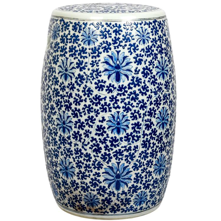 Japanese Blue and White Garden Barrel
