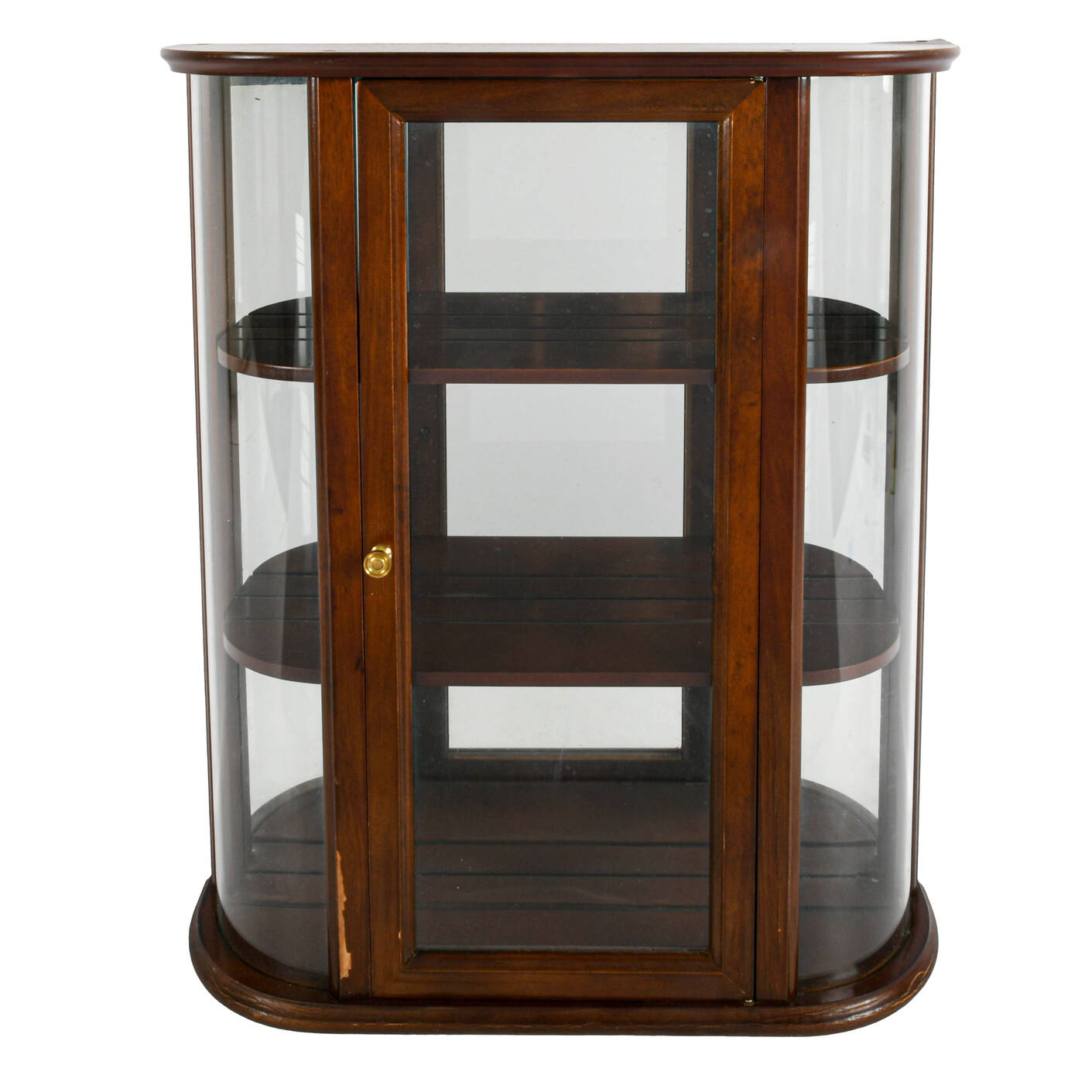 Bombay Mahogany Glass Front Curio Cabinet