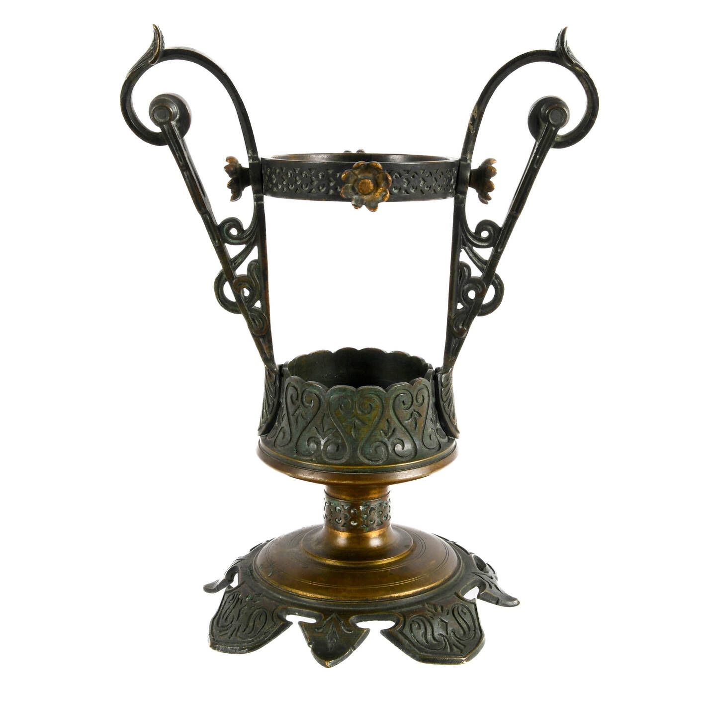 Art Nouveau Metal Incense Burner