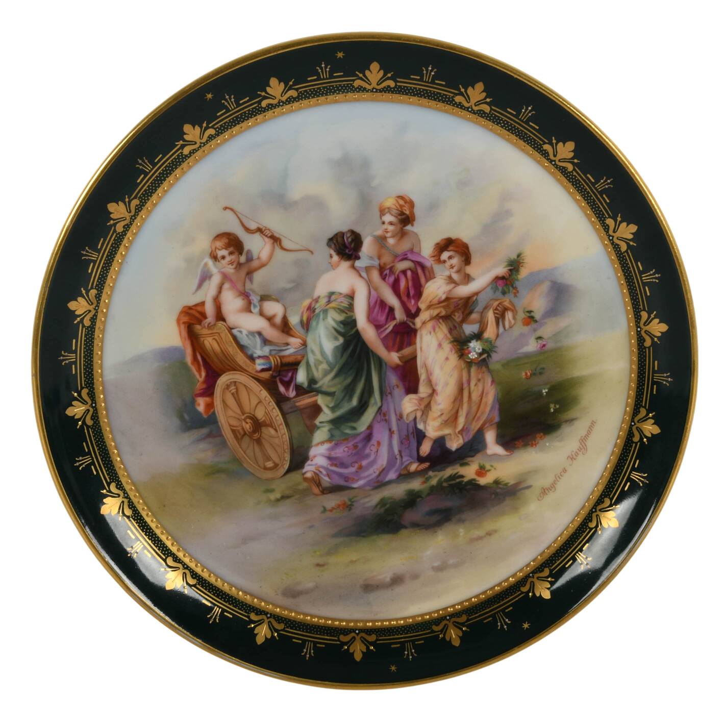 Antique Royal Vienna "Triumph des Amor" Angelica Kauffmann Plate