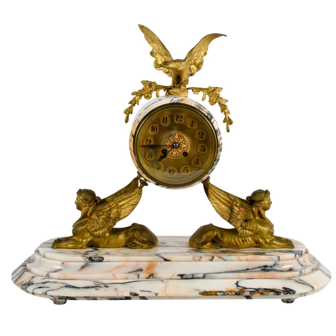 Sphinx Marble Clock