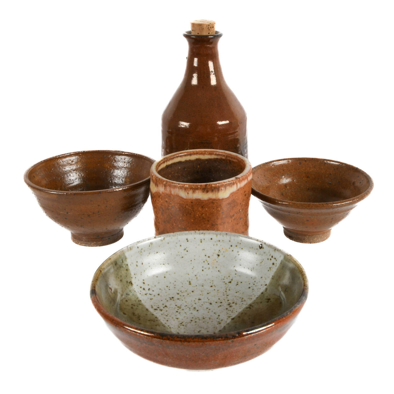 Lot of Five Signed Studio Pottery Items