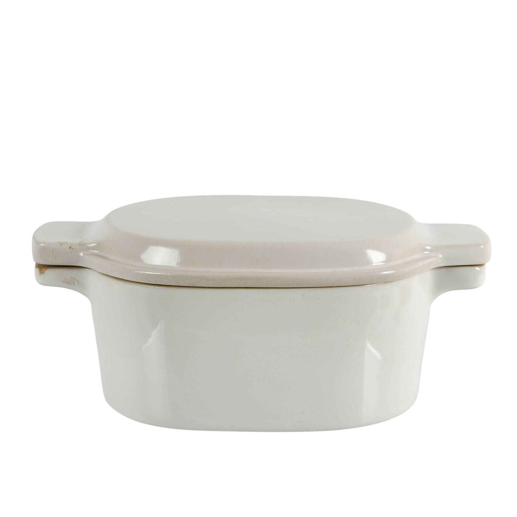 Bennington Potters White #1855 Dutch Roaster Oven