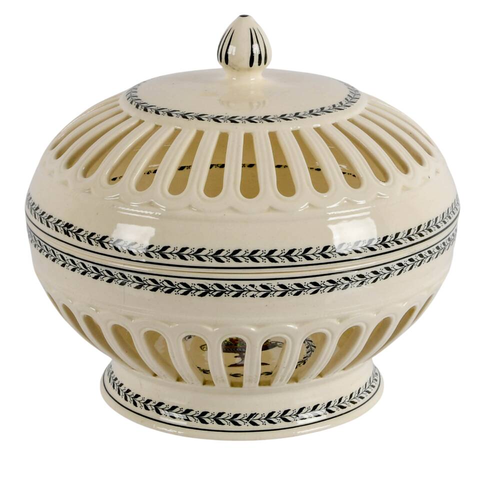Copeland Spode "Chaplet" Black Trim Cache Pot