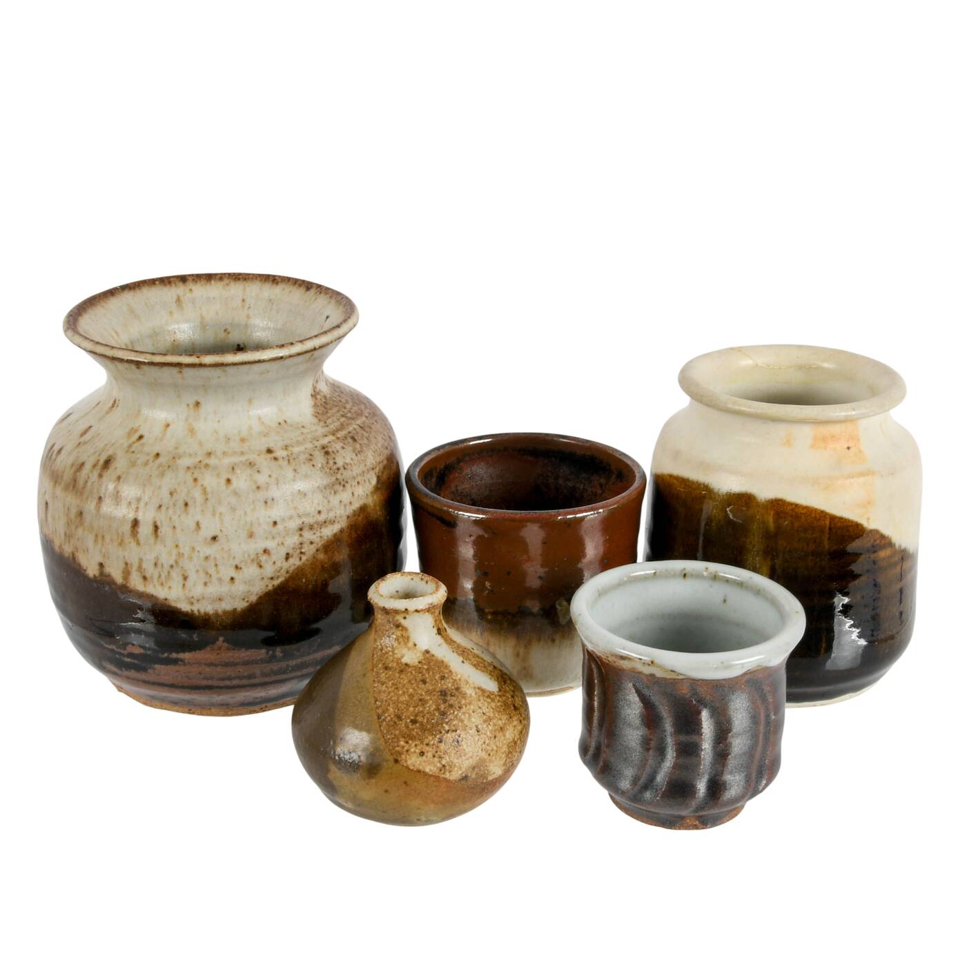 Signed Studio Art Pottery Vases and Cups