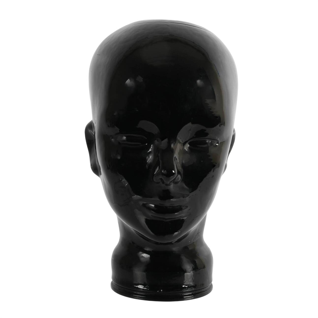 German 1970s Black Glass Head