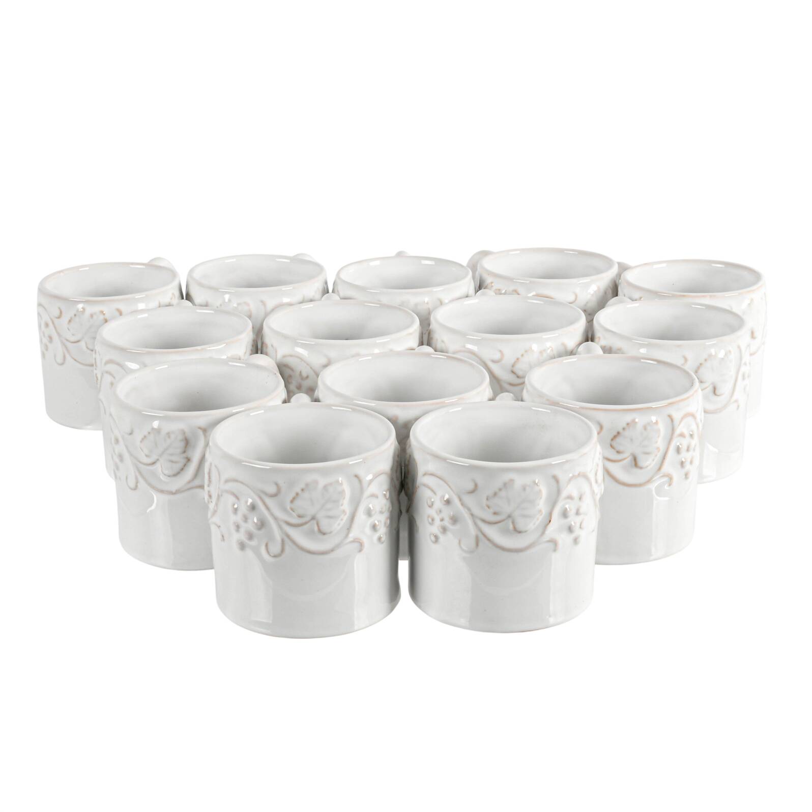 Set of Fourteen Ubaldo Grazia Deruta Italian Majolica Mugs