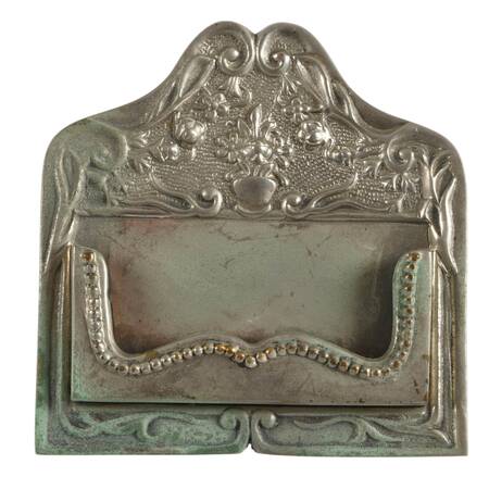 Antique Art Nouveau Metal Cardholder