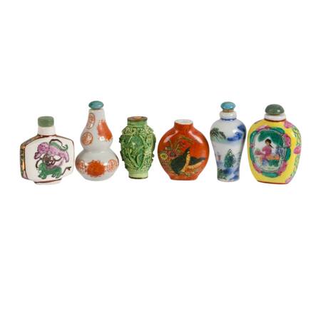 Six Chinese Snuff Bottles