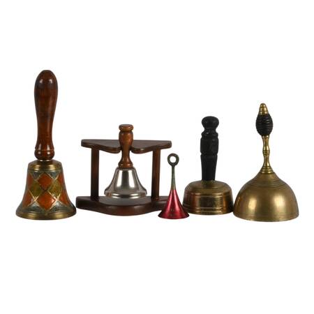 Group of Six Metal Bells