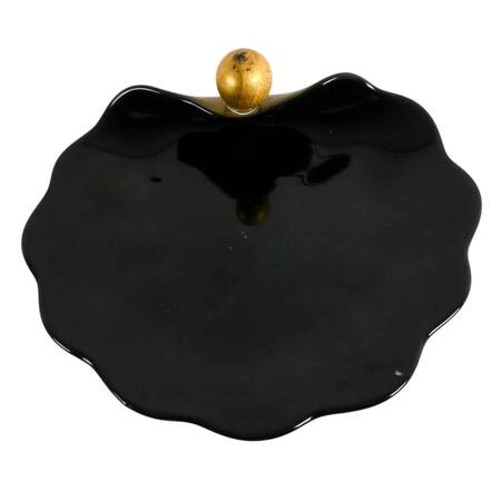 Gold and Black Glass Plate