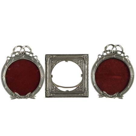 Set of Three Elias Fine Pewter Miniature Photo Frames