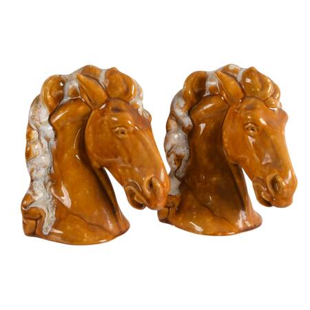 Pair of Mid-Century Modern Ceramic Horse Bookends