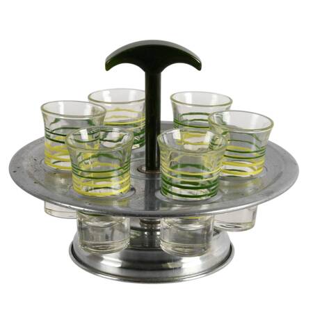 Mid-Century Modern Shot Glass Holder