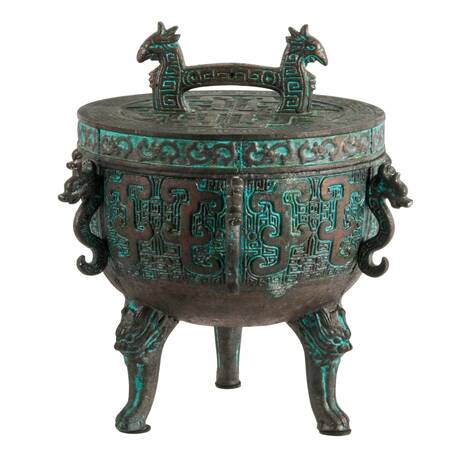 James Mount-Style Asian Dragon Seahorse Ice Bucket