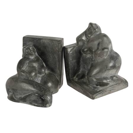 Paul Strauch Ceramic Nude Bookends