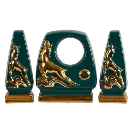 Mid-Century Modern Ceramic Mantel Set