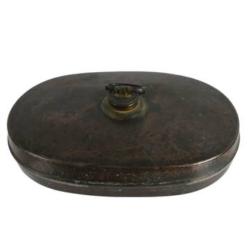 Antique Signed F.A. Schreider Copper Bed Warmer