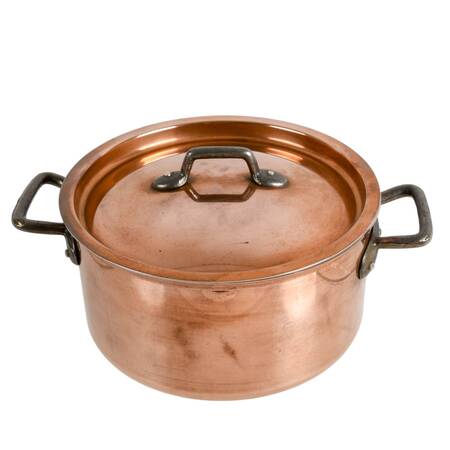 Matfer Bourgeat Copper Casserole Pot with Lid