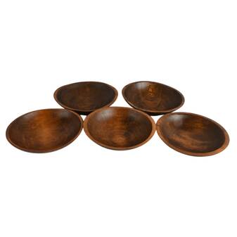 Set of Five Wooden Bowls by Weston Bowl Mill