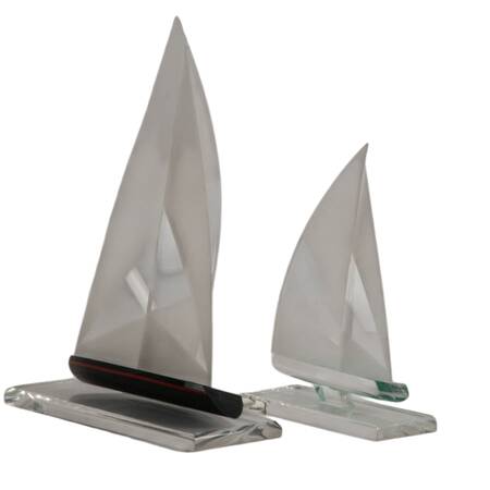 Pair of Wintrade Acrylic Sailboats