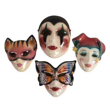 Four Clay Art Masquerade Masks