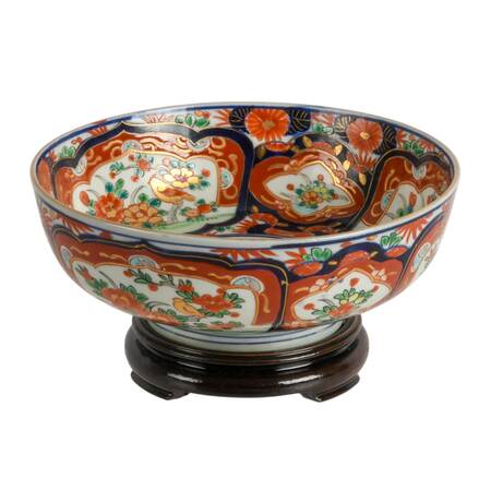 Japanese Imari Porcelain Bowl on Stand