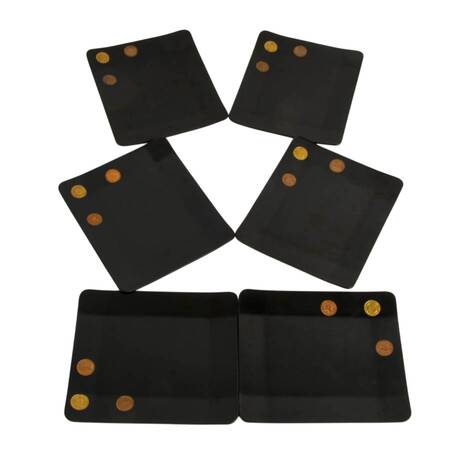 Set of Six Couroc of Monterey Small Coin Trays