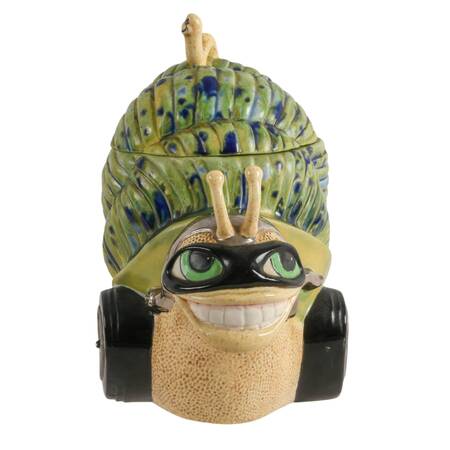 Mid-Century Ceramic Hotrod Snail Cookie Jar