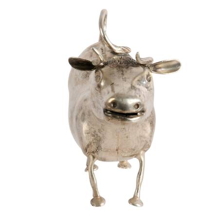 Antique Victorian Dutch Sterling Figural Cow Creamer