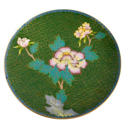 Mid-Century Chinese Cloisonné Plate