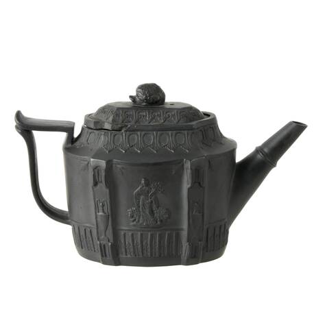 Antique English Black Basalt Teapot