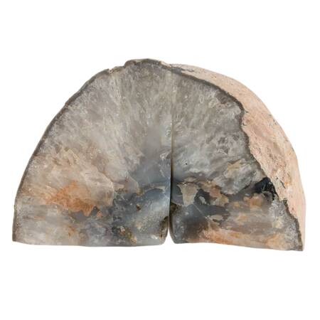 Pair of Pink Brazilian Dyed Geode Bookends