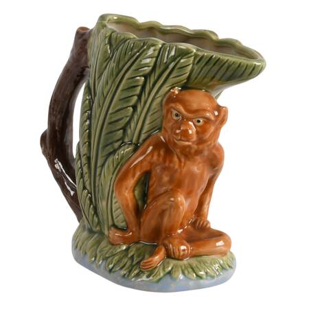 CBK Ltd. Ceramic Majolica Wan Jiang Jungle Monkey Pitcher