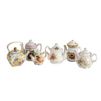Collection of Six China and Porcelain Tea Pots