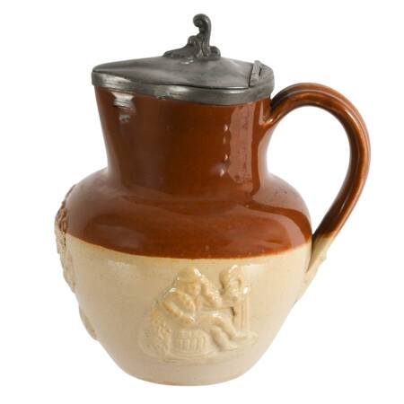 Antique Salt Glazed Harvest Jus Stoneware in the Style of Royal Doulton