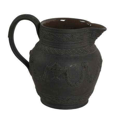 Black Basalt Creamer in the Style of Mottahedeh