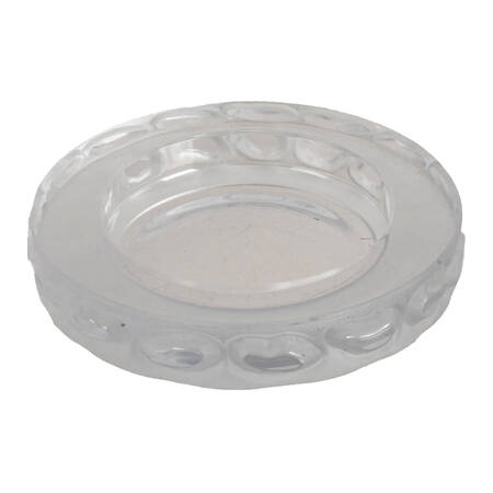 Vintage Bowl in Clear Glass with Engraved Decorations