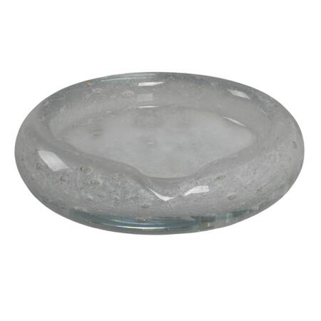 Signed Strömbergshyttan Glass Air Bubble Ashtray