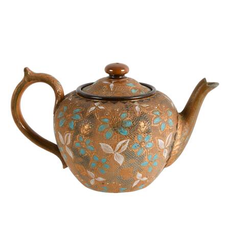 Antique Royal Doulton Lambeth Slater's Patent Stoneware Teapot