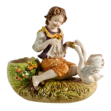 Italian Mid-Century Pottery Swan Feast Bowl