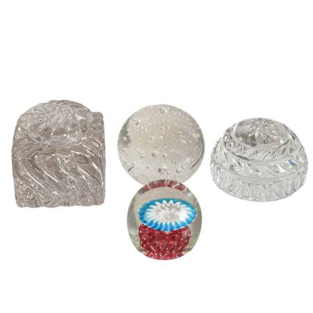 Four Crystal Paperweights
