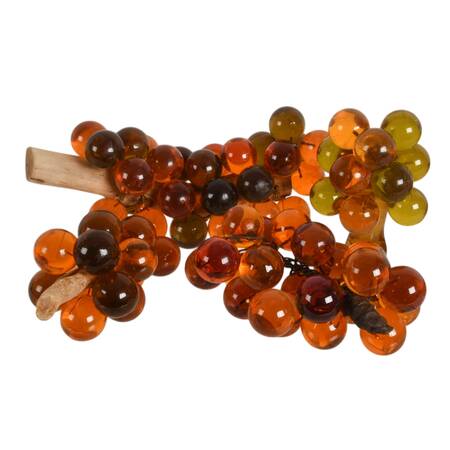Four Mid-Century Modern Translucent Amber Grape Cascades