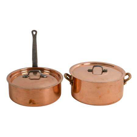 Pair of French Sauté Pans Including One Baumalu Pan