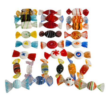 28-Piece Hand-Blown Glass Candies