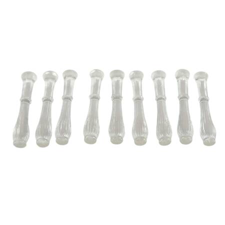 Art Deco Set of Nine Glass Cocktail Muddlers