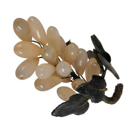19th-Century Victorian Hand-Carved Stone Grape Cluster
