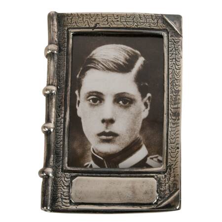 Vintage Kate Shea Art Nouveau Style Small Silverplate Book Photo Frame