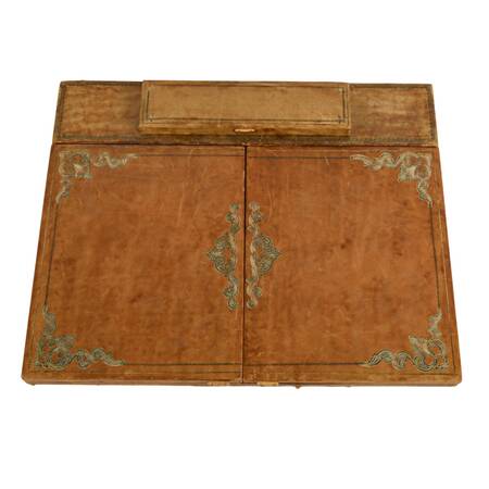 Vintage Italian Florentine Tooled Leather Desk Blotter Folio