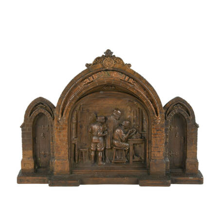 Antique Edwardian Style Triptych Sculpture